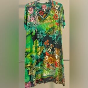 Johnny Was Los Angeles beautiful Tiger dress